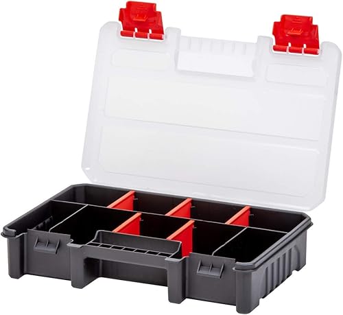 Miniatura 6 de Juego de 7 organizadores  Cajas de almacenamiento de varios tamaños con divisores extraíbles  Herrajería, tornillo, manualidades y piezas pequeñas