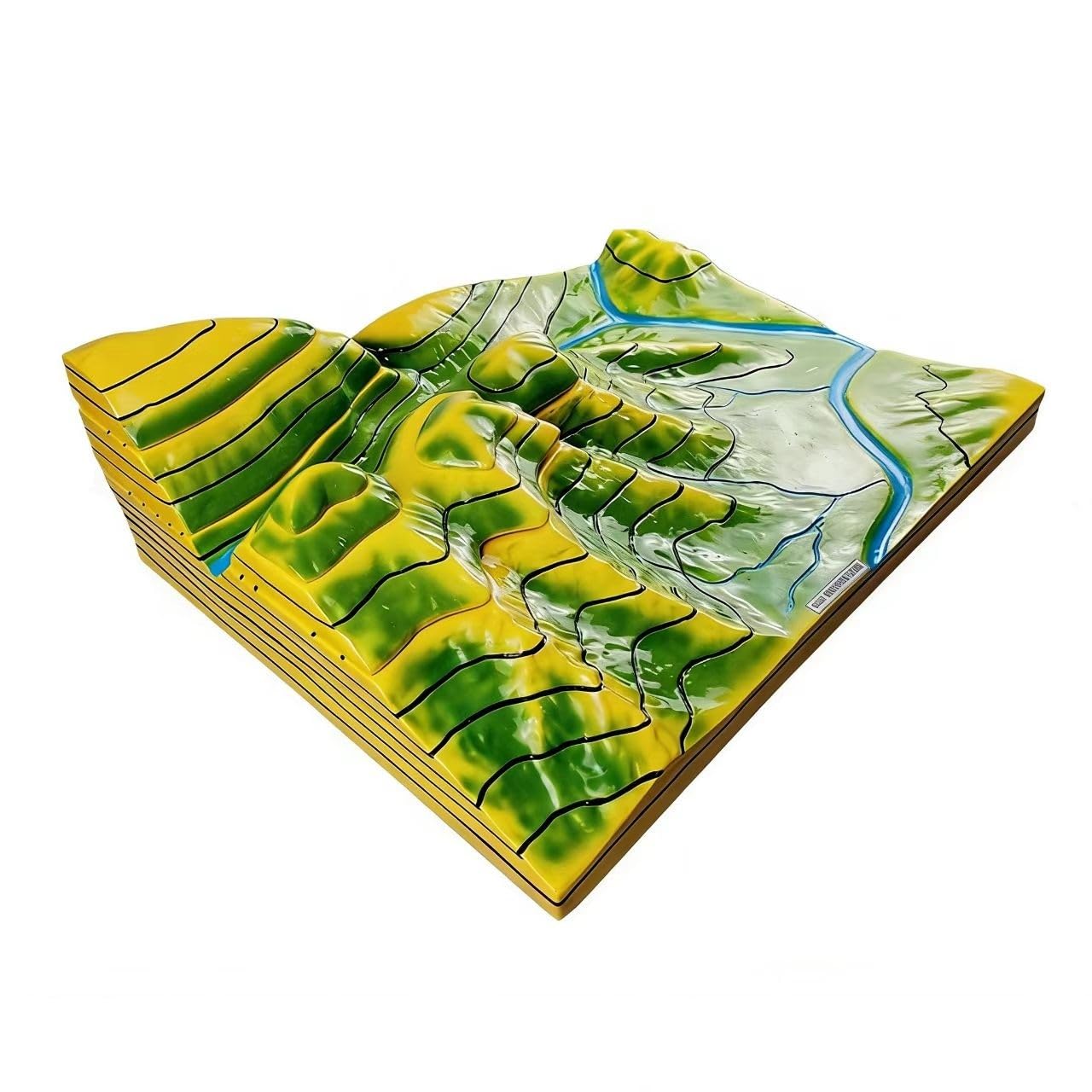 YNIYUJKL Contour Topographic Map Model,Geology 3D Plate Tectonics Model, Contour Line Reading And Landform Recognition,Geography Classroom Teaching Aid For Earth Science,size_name-L