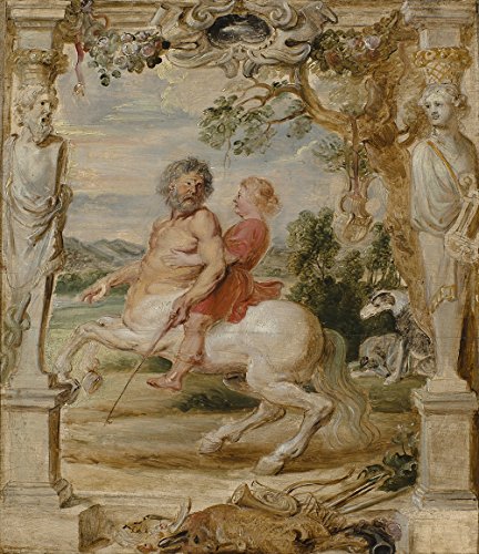 Achilles Educated by The Centaur Chiron, impression Rubens mate extra large prestige - 2