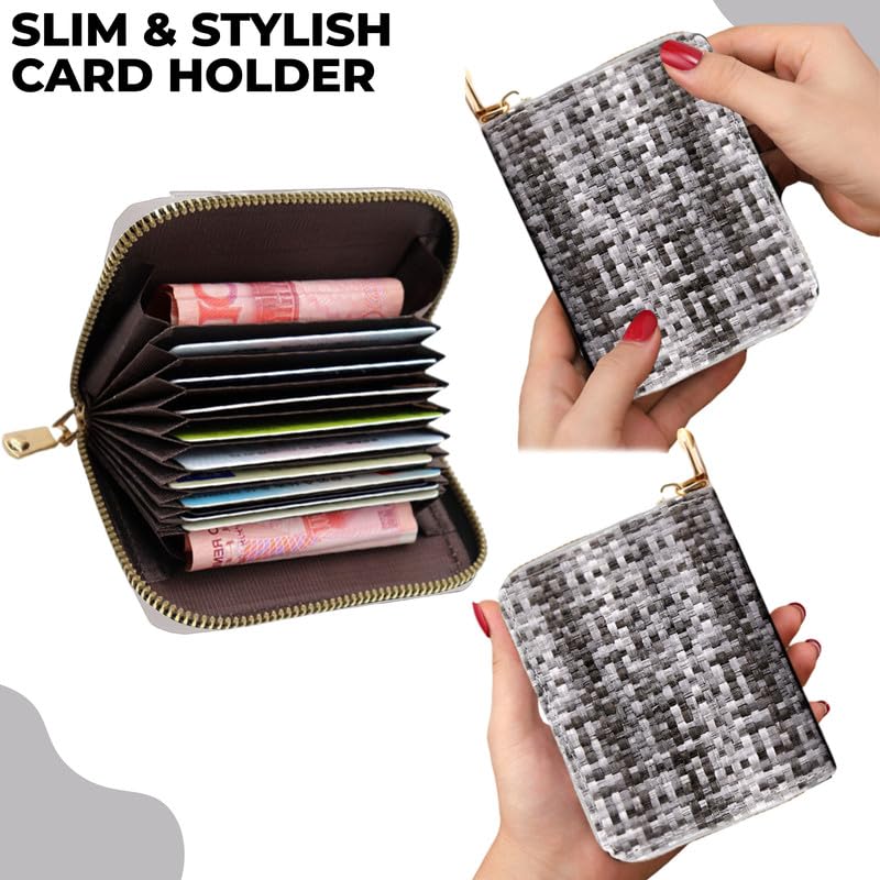 Image of Kraptick Wallet for Unisex - The Ultimate Stylish and Compact Credit, Debit, ATM Card Holder Organizer for Your Cards (Black Gray) (DMFP537)