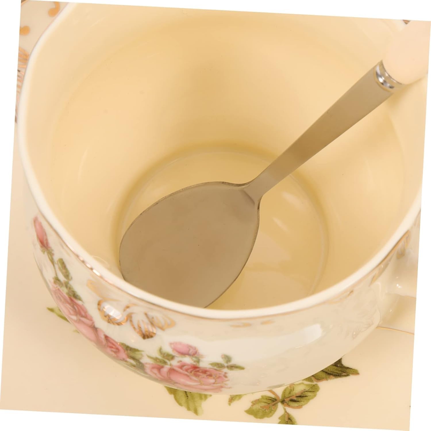 Kubek ceramiczny 2 zestawy Filiżanka do herbaty kwiatowej Ceramiczny kubek do mleka Szklane filiżanki do espresso Wystrój w stylu vintage Kubki do kawy z porcelany kostnej Filiżanka w kształcie serca