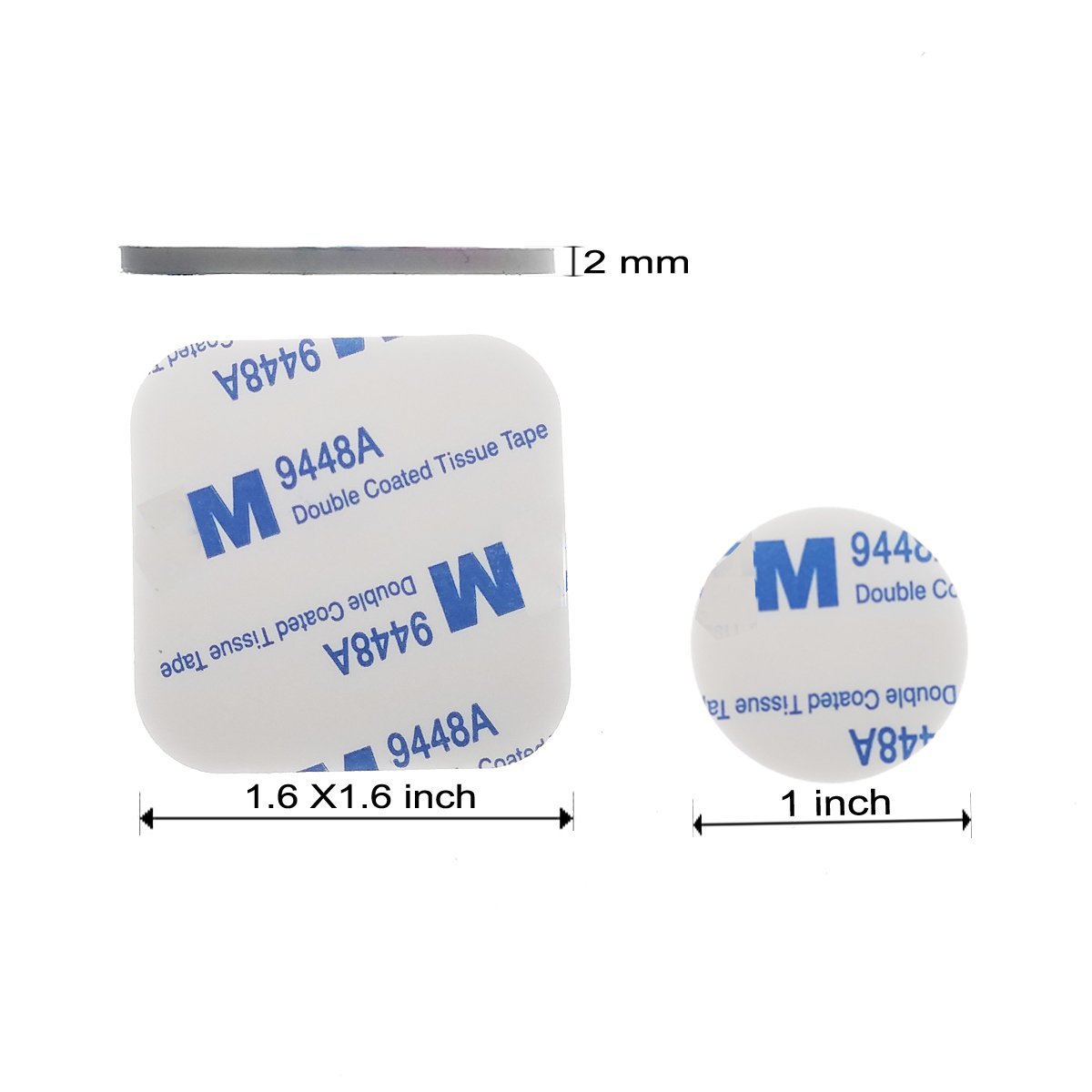 m-jump 40pcs adhesivo cinta adhesiva de doble cara de espuma blanca cinta fuerte Pad de montaje (cuadrado + redondo)