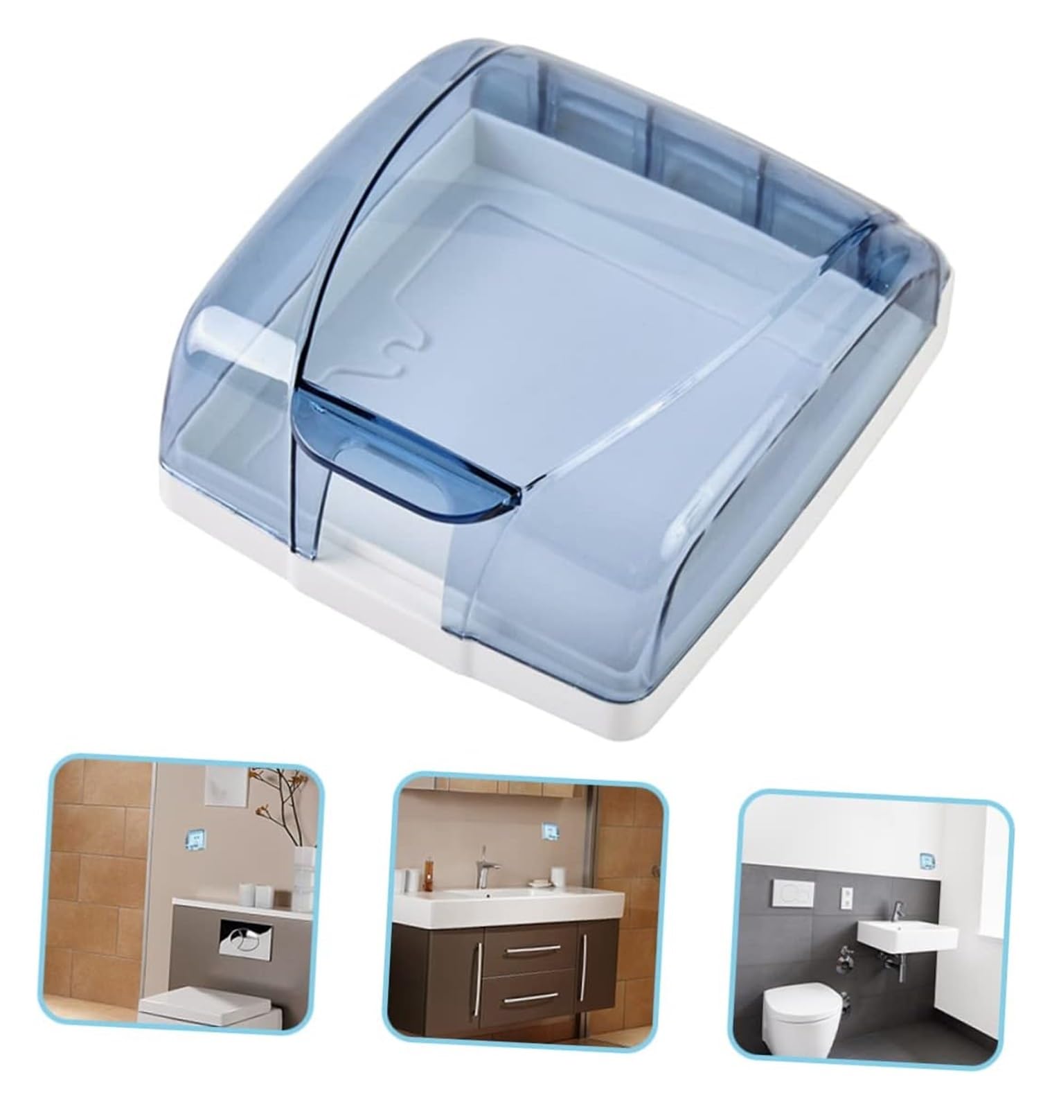 Coprispina, Copripresa elettrica, Scatola di Protezione for Prese elettriche, Coprispina in plastica, Coprispina for Prese elettriche, Resistente alle intemperie(Blue)
