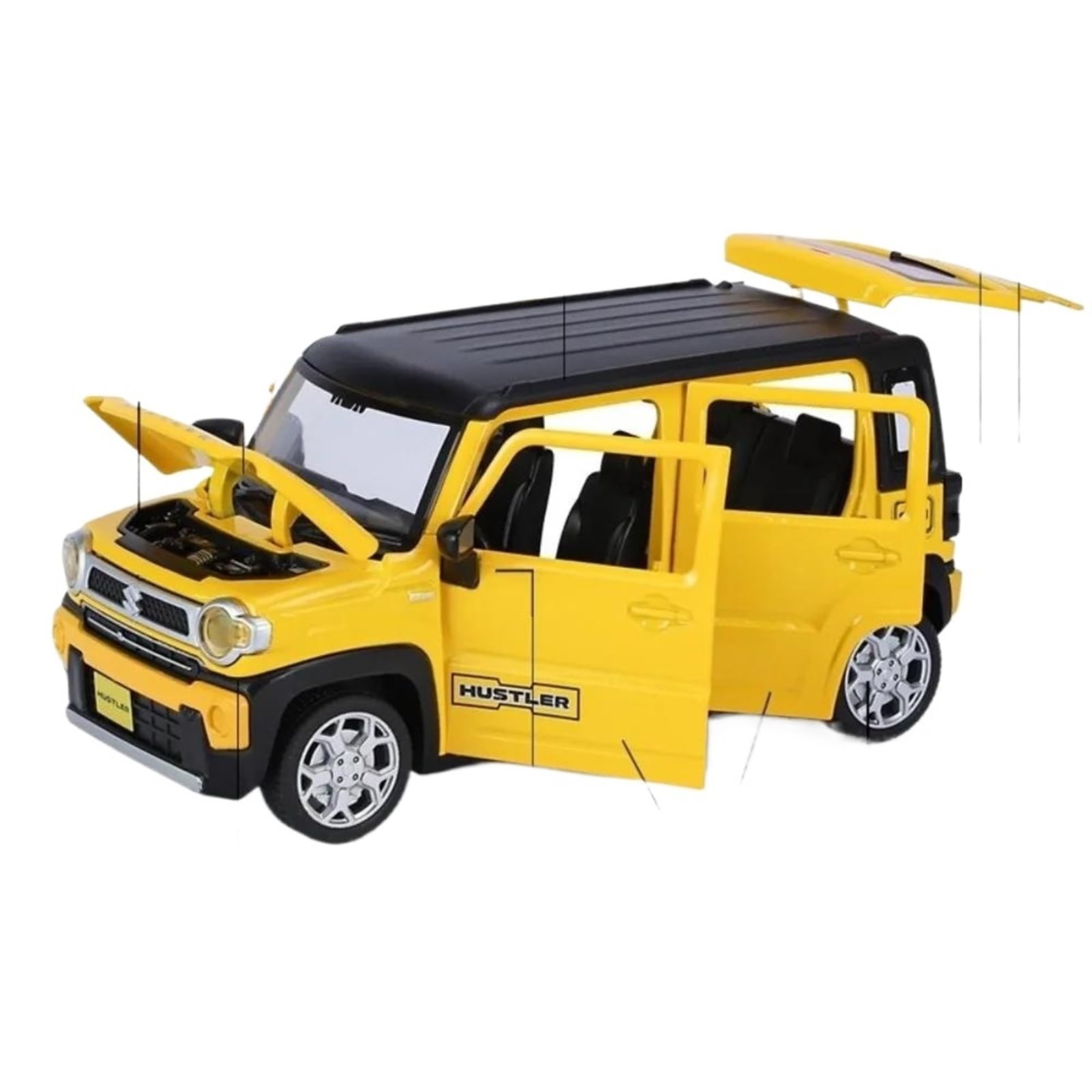 Amazon.co.jp: 車両のモックアップ 1:24 スズキ ハスラー ダイキャスト