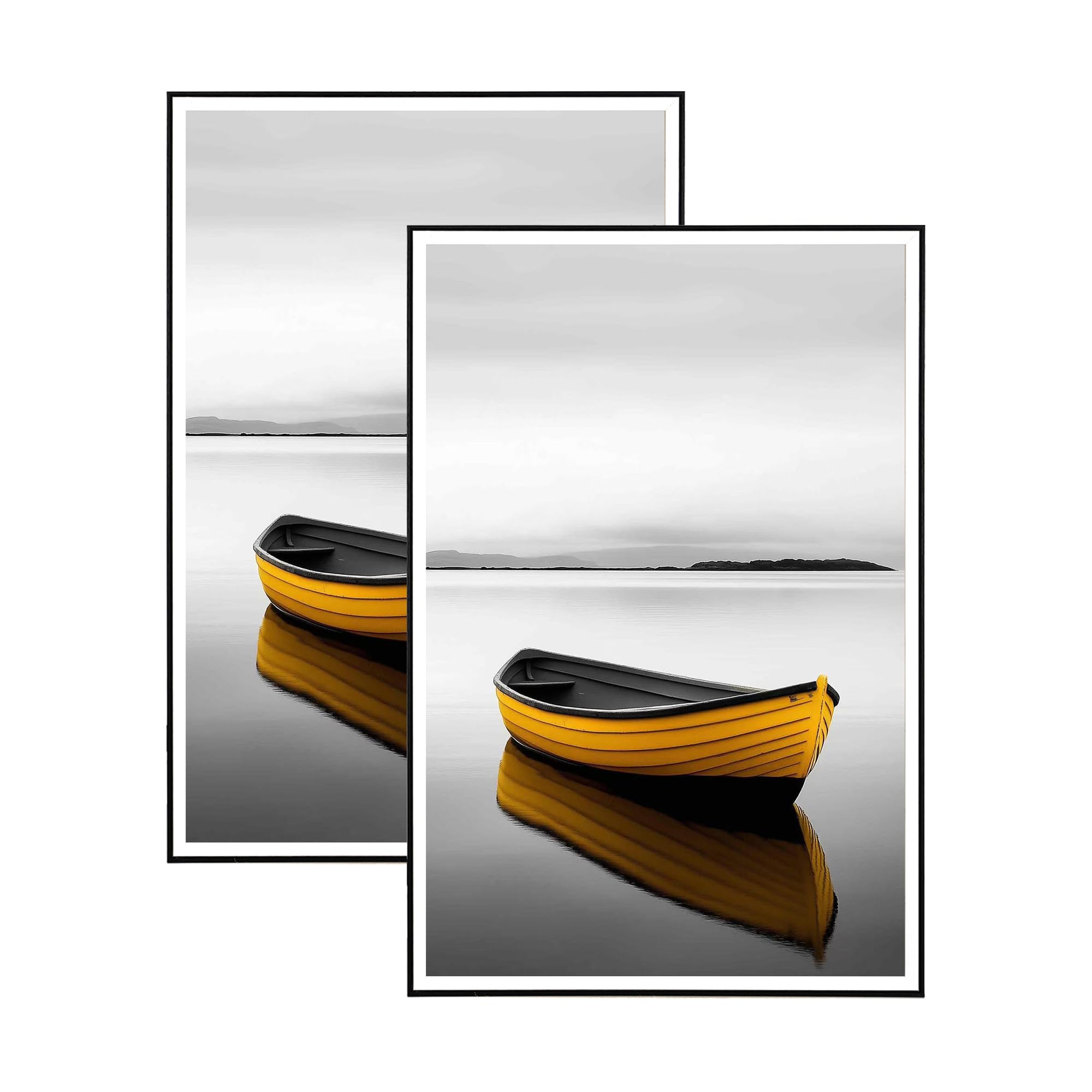 Baoee Black 40X60 White Picture Frame,Set Of 2,Photo Frame With Acrylic Glass,Poster Frame