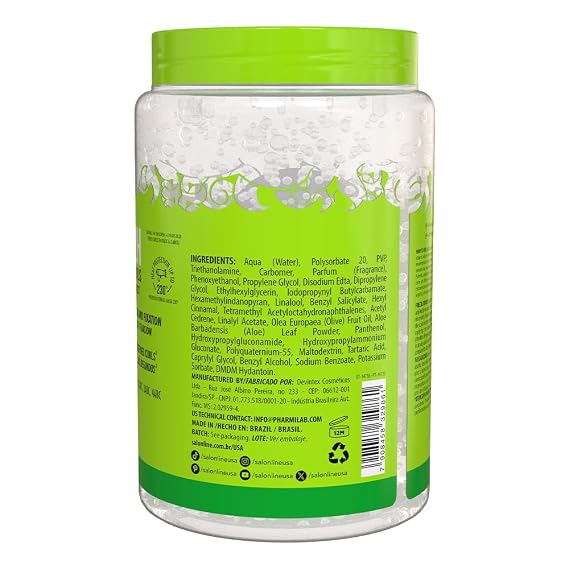 Salon Line, Curly Hair Gel, Gelatin for Hair Super Definition, Vegan Wavy, Curly & Coily Hair, 35,27 Oz