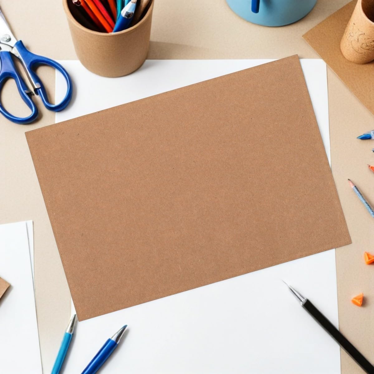 Alasum 100 Pezzi Cartoncino Materiale Resistente e Versatile Kraft per Artigianato e Scrapbooking Carta Rigida per Biglietti e Etichette per Progetti Creativi