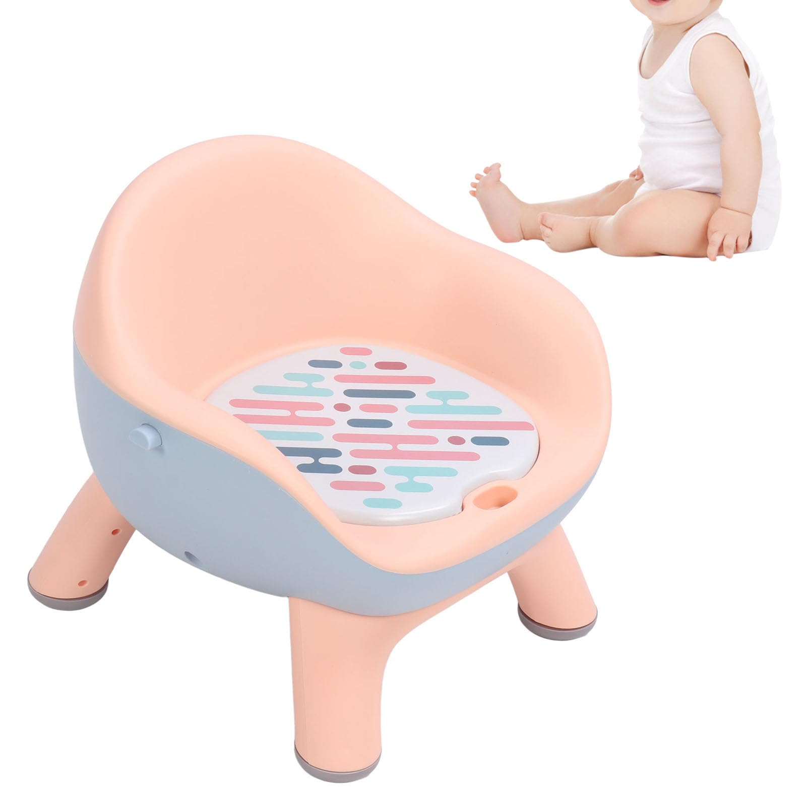 Silla de Alimentación Infantil, Silla de Alimentación de Comedor Multifuncional Ergonómica para el Hogar (PINK)