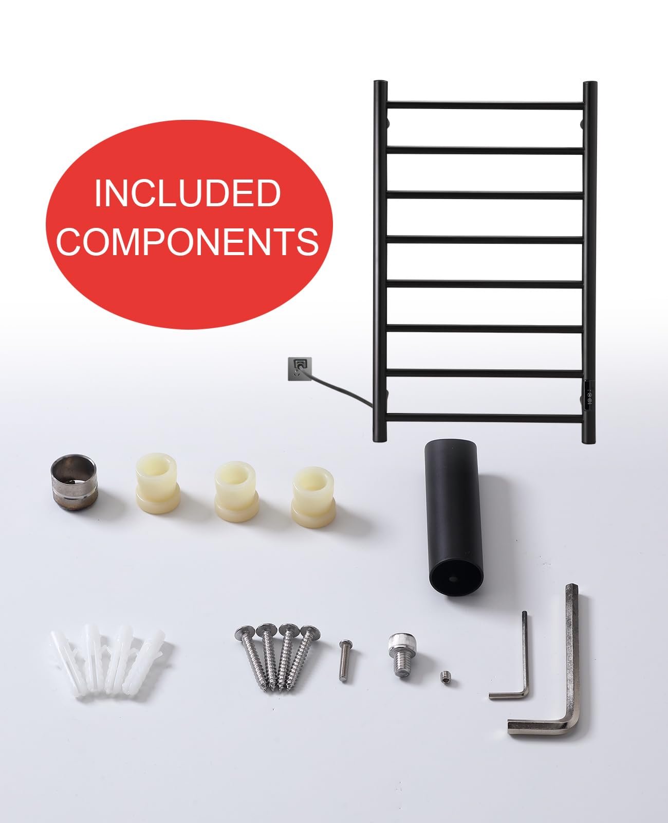 Homeleader Heated Towel Rack Towel Warmer Rack, Wall Mounted Electric