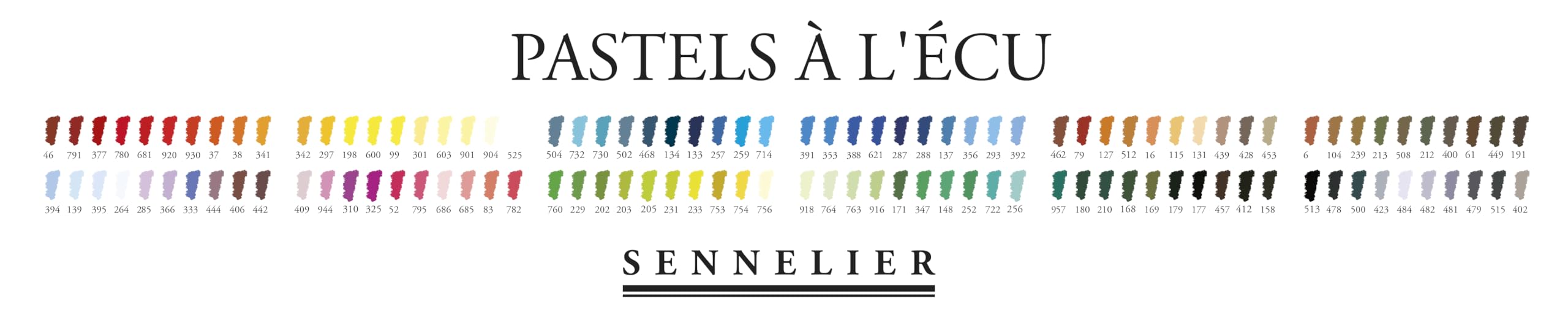 SENNELIER Coffret Bois Noir 120 Demi-Pastels à l’Écu – Pastels Extra-Tendres Haute Résistance à la Lumière – Texture Veloutée Professionnelle – Fabrication Artisanale Française