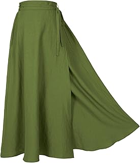 Sponsored Ad - Women's Linen Wrap Skirt Casual Maxi Skirt Vintage A line Linen Skirt