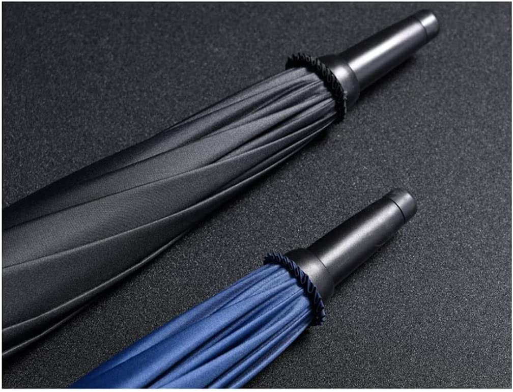 XYNSNDB Ombrello Ombrello da Golf Aperto Automatico Ombrello Antivento con Bastone Grande Manico in Legno Ombrello da Pioggia E Ombrellone da Lavoro retrò ventilato (Blu : Blu)