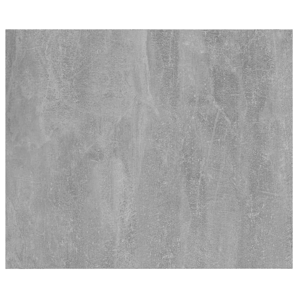 Regał na książki z materiału drewnopochodnego, szary beton, 60 x 50 x 1,5 cm, 8 półek regałowych na ścianę i szafę, modułowe rozszerzenie, do biura, salonu, sypialni i przechowywania