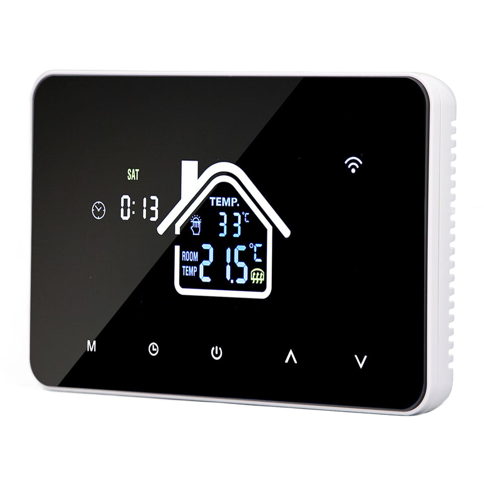 Yunseity Intelligenter Thermostat, 16 a, 4,3-Zoll-Touchscreen, Programmierbarer Digitaler Thermostat, Temperaturregler MIT App-Steuerung FUR FUßBODENHEZUNG (WiFi)