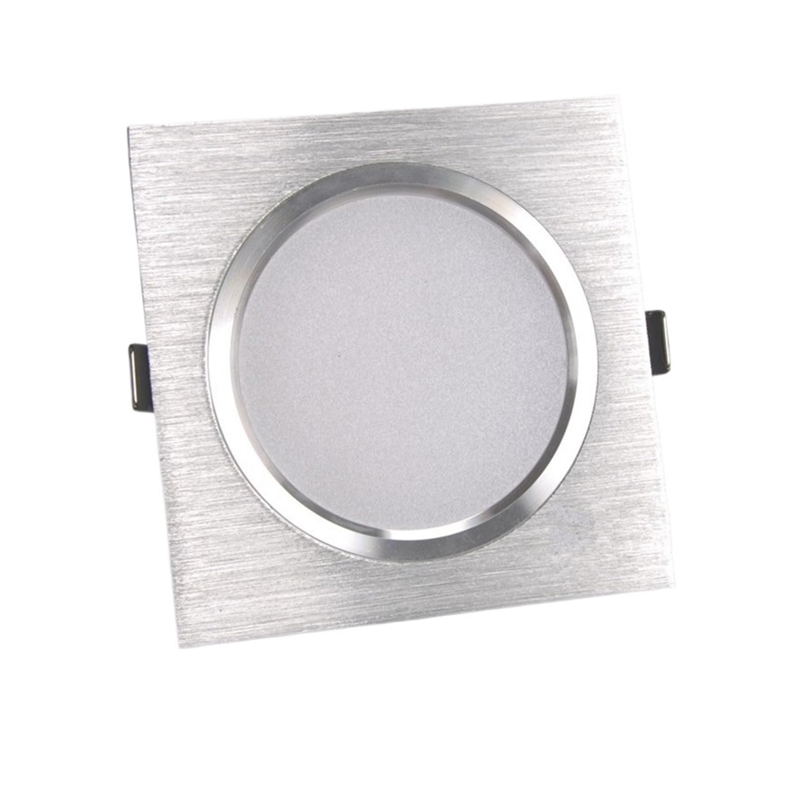 ożywia meble LED Downlights 5 W 10 W Możliwość ściemniania 230 V kwadratowa srebrna szczotka sufitowa LED 15 W dół światło (ciepła biel, 10 W Dimma Blu)