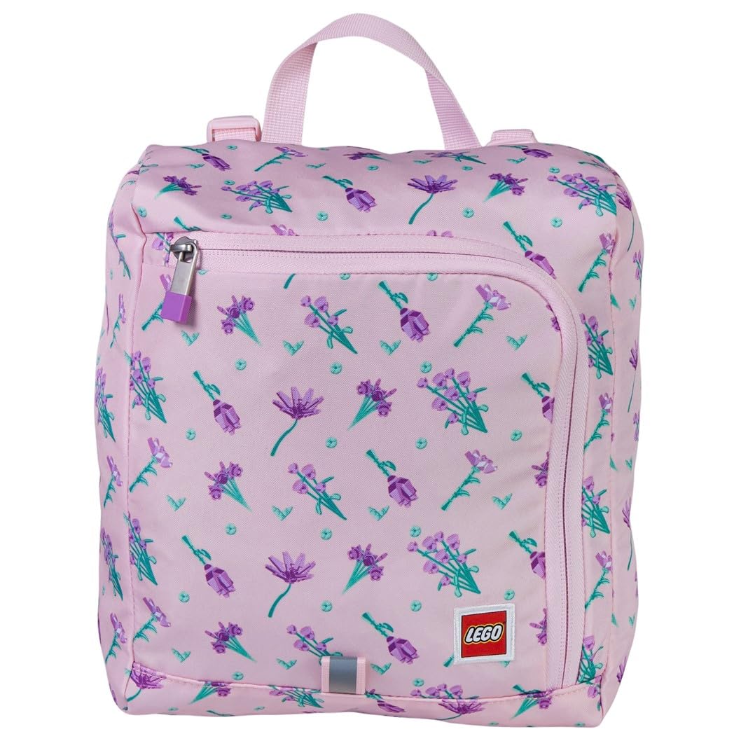 SKANDO BAGS Optimo Starter Schulranzen 3-teilig Set LEGO®, Flowers: 3-teiliges Schulranzen-Set mit ergonomischem Design. Inklusive Tasche, Brotbox und Federmäppchen.