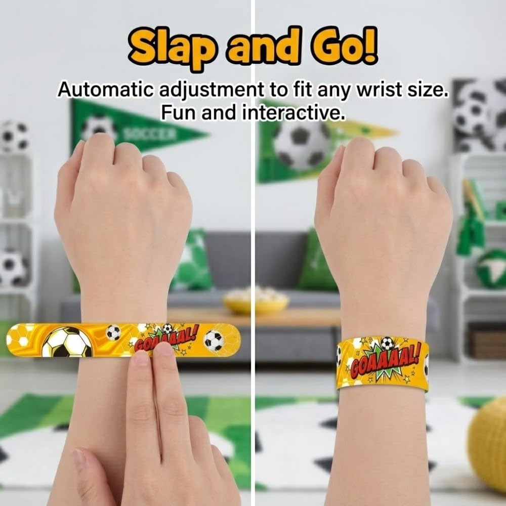 Lot de 12 Bracelet Claquant Football, Accessoires de Supporter pour Fête et Stade, Décoration de Fête pour Adultes et Fans, Bracelet de Sport pour Célébrations et Événements