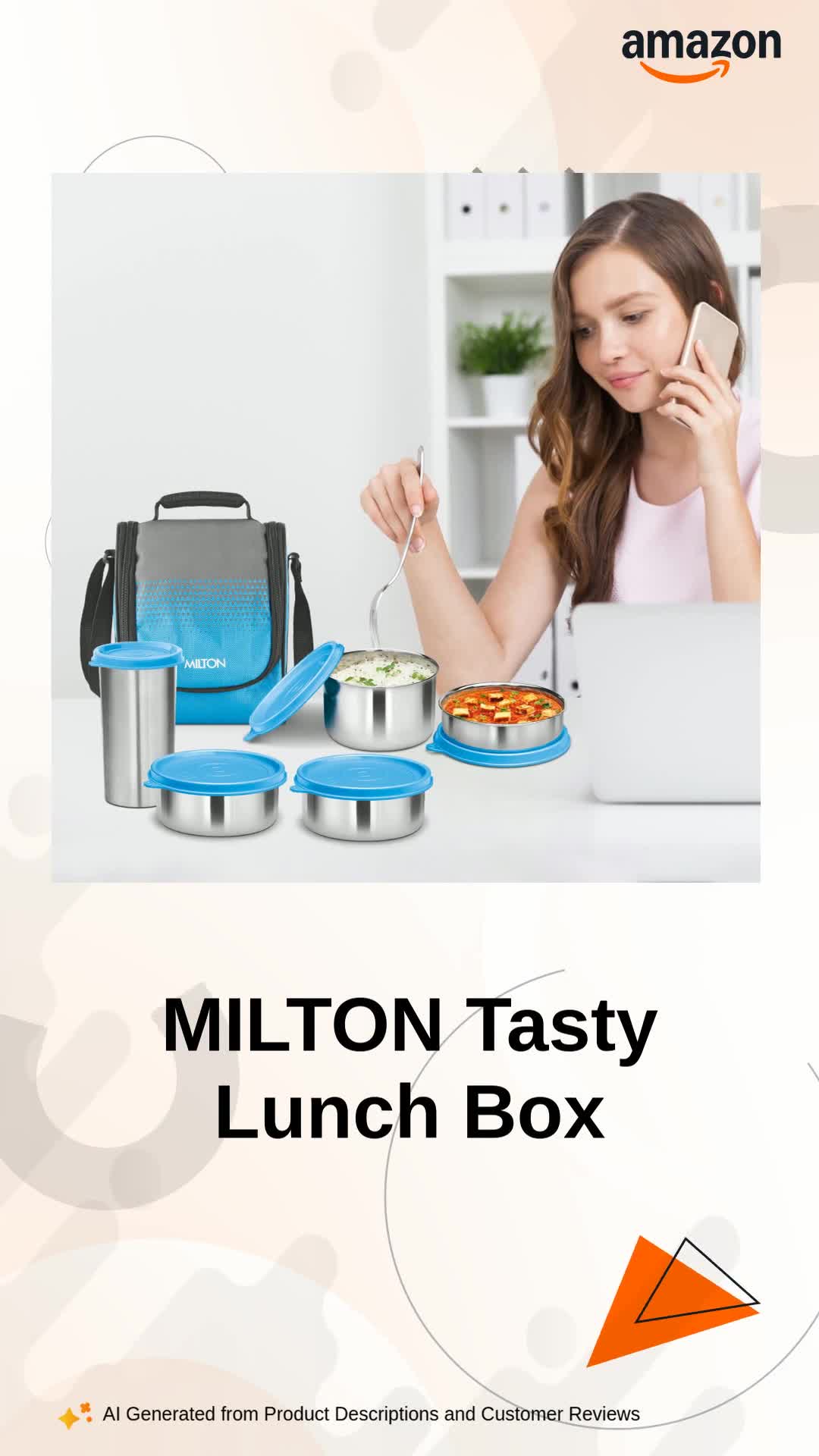 Buy MILTON Tasty 4 Stainless Steel Lunch Box with 4 Containers, (1