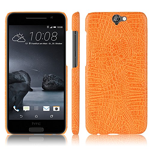 Compatible with HTC One A9 Phone Cover,2 in 1 (PC+Leather) Protective Phone Case Yellow