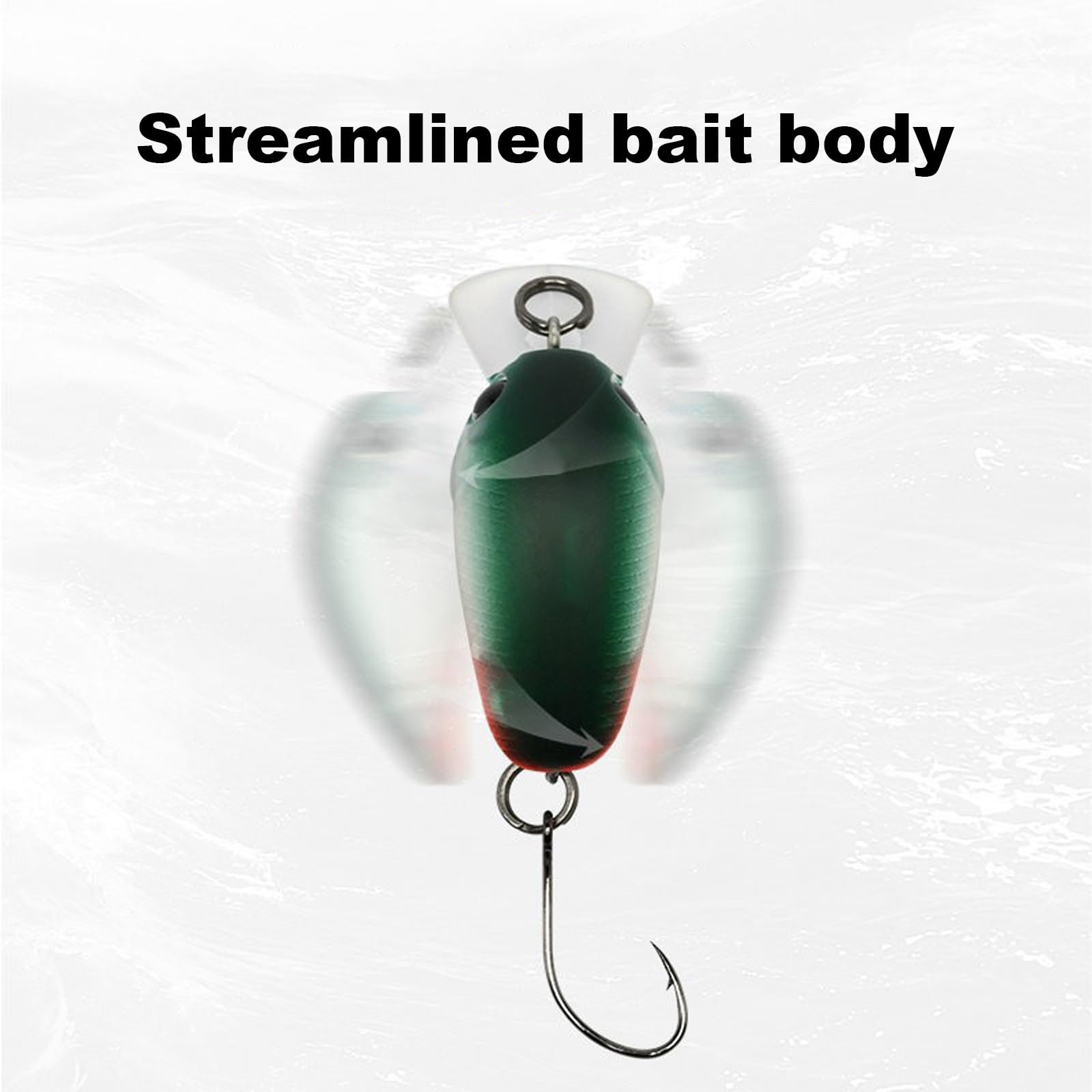 Crankbait Realista de Labio Cuadrado: Señuelo Duro de Un Solo Anzuelo, Adecuado for Truchas y Lubinas
