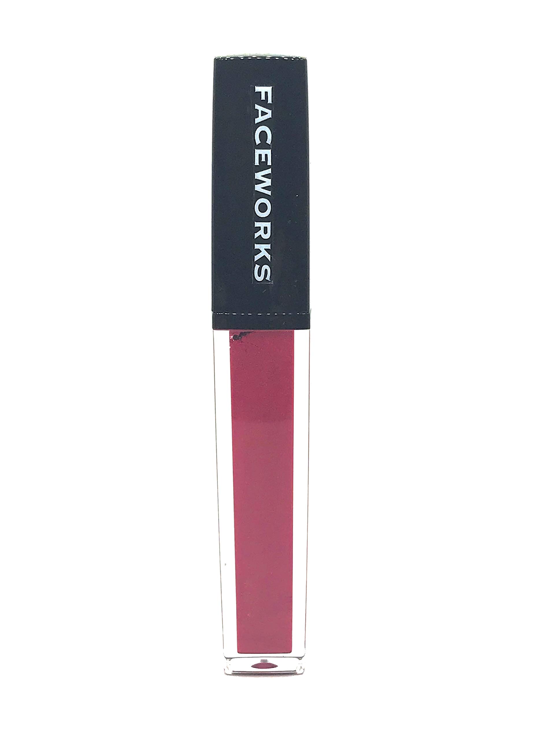 FACEWORKS Liquid Lipstick Lip Gloss LIPSTICKS (Matte Raspberry Ice sparkle)