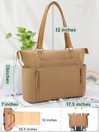 MOMINSIDE Diaper Bag Tote, Neoprene Diaper Bag Backpack with 14 Pockets, Convertible Baby Bag for Boys Girls