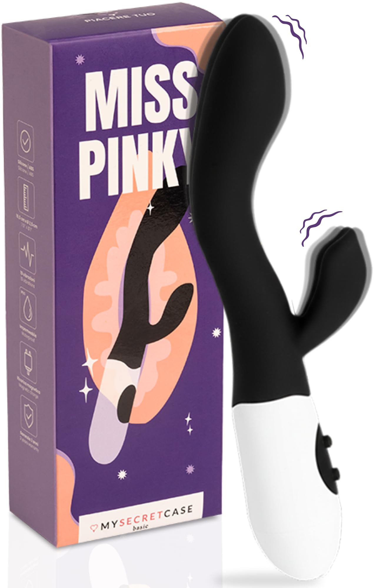 MySecretCase Rabbit Vibratoen für Frauen 19,5cm G Punkt Vibratioren Squirten 10 Vibrationsmodi Vibratorensets für Frauen Klitoris Vibratorensets für Paare Dildo Vibrator Großer Dildo