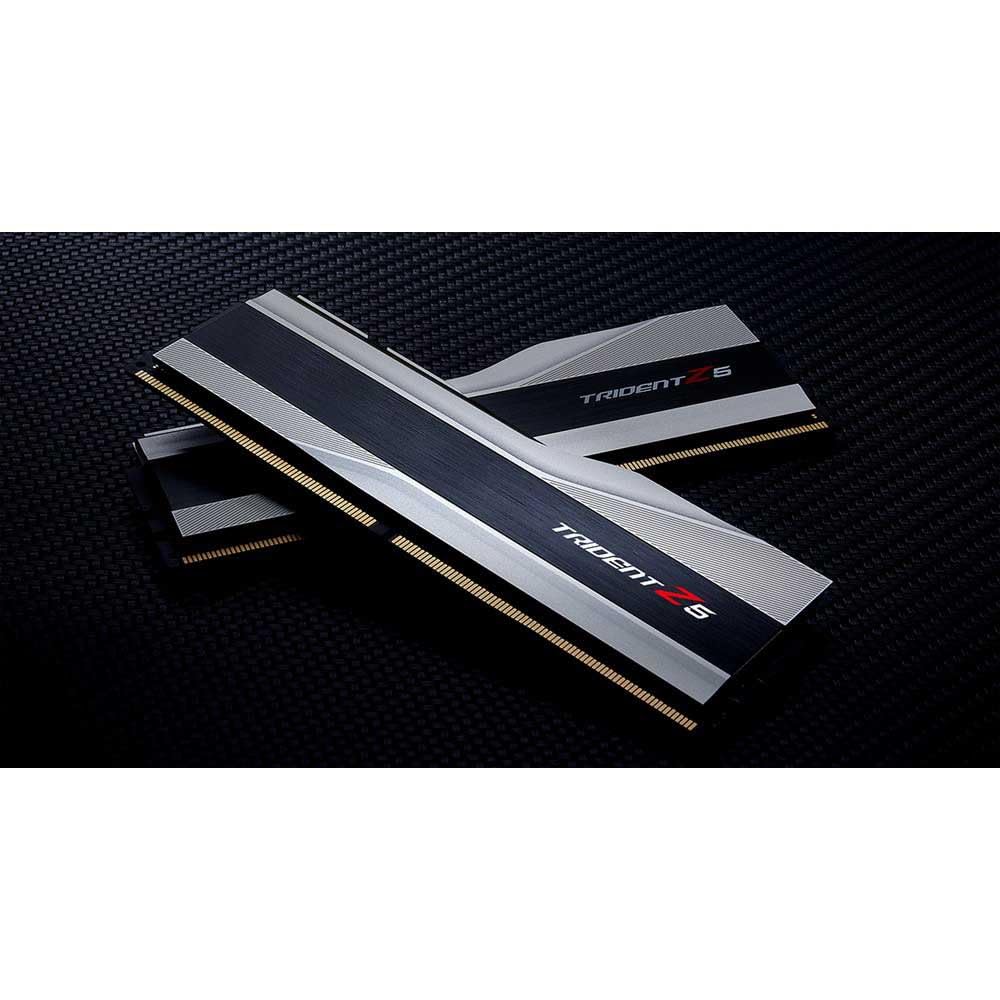 G.SKILL Trident Z5 srebrny zestaw 32 GB (2 x 16 GB) DDR5-6000 CL36 DIMM pamięć operacyjna, F5-6000J3636F16GX2-TZ5S, wielokolorowa