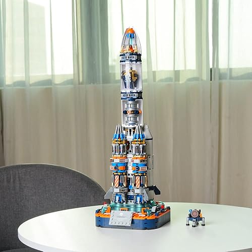 Miniatura 8 de JAKI Bloques de construcción de astronauta, regalos para él, universo, astronauta, decoración del hogar, juguetes STEM para niños, juego de
