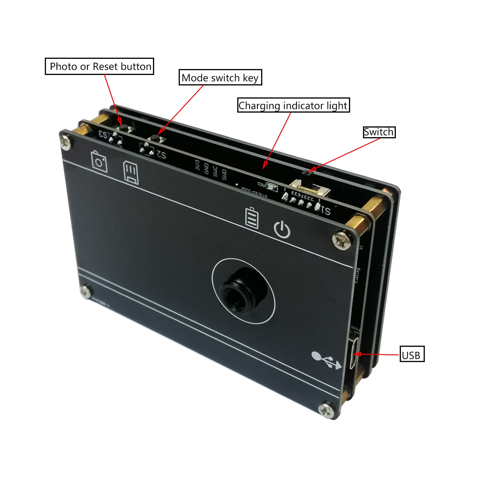 Infrared Thermal Camera Imager Detector Portable 2.8 Inch LCD Screen Tempearture Picture Storage