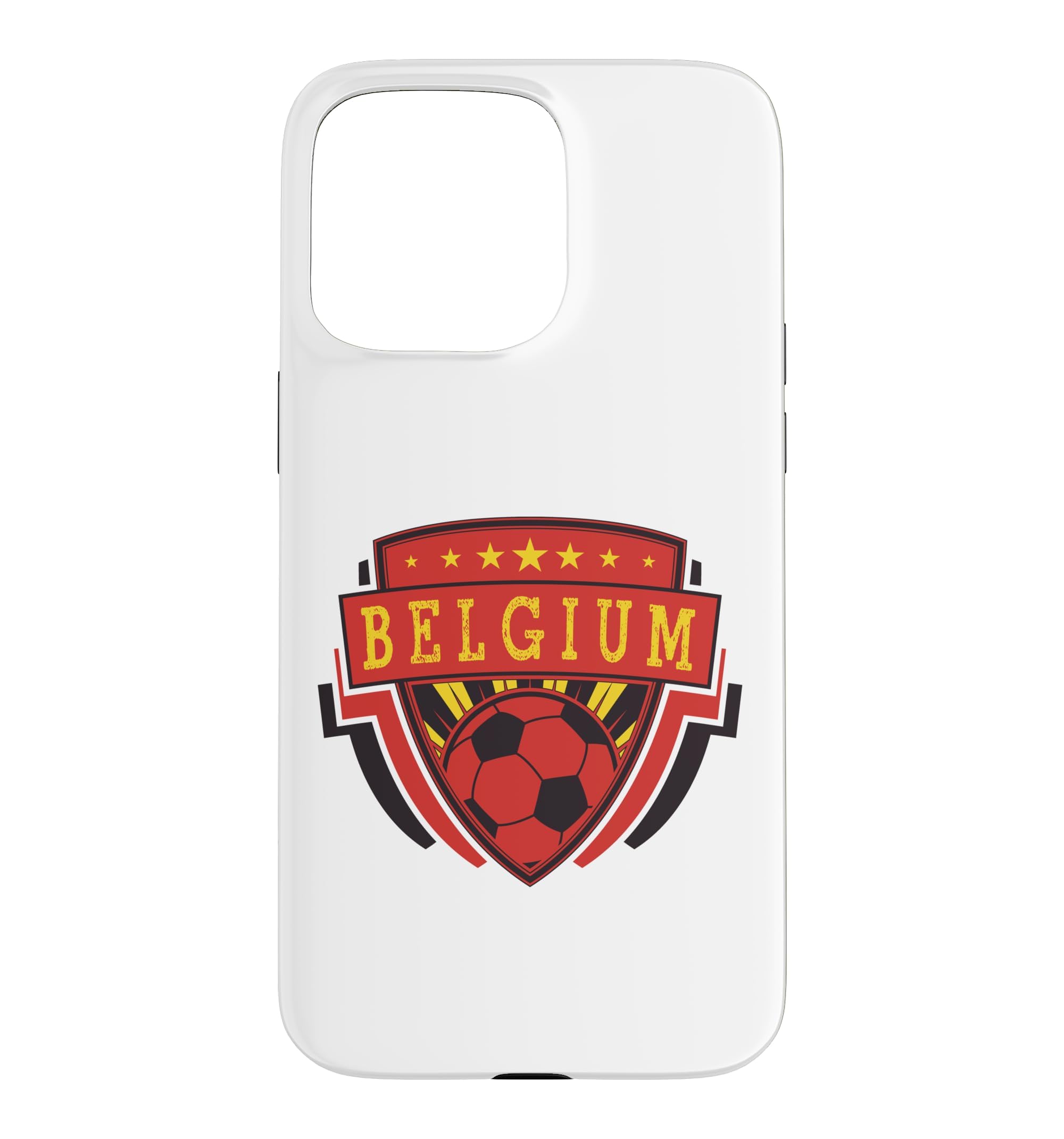 Belgium Emblem Badge World Cup Football Case for iPhone 15 Pro Max