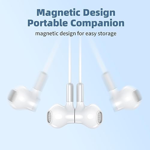 Miniatura 2 de BENEWY Auriculares ME910, auriculares con cable con micrófono, auriculares intrauditivos de aislamiento de ruido y control de volumen, auriculares