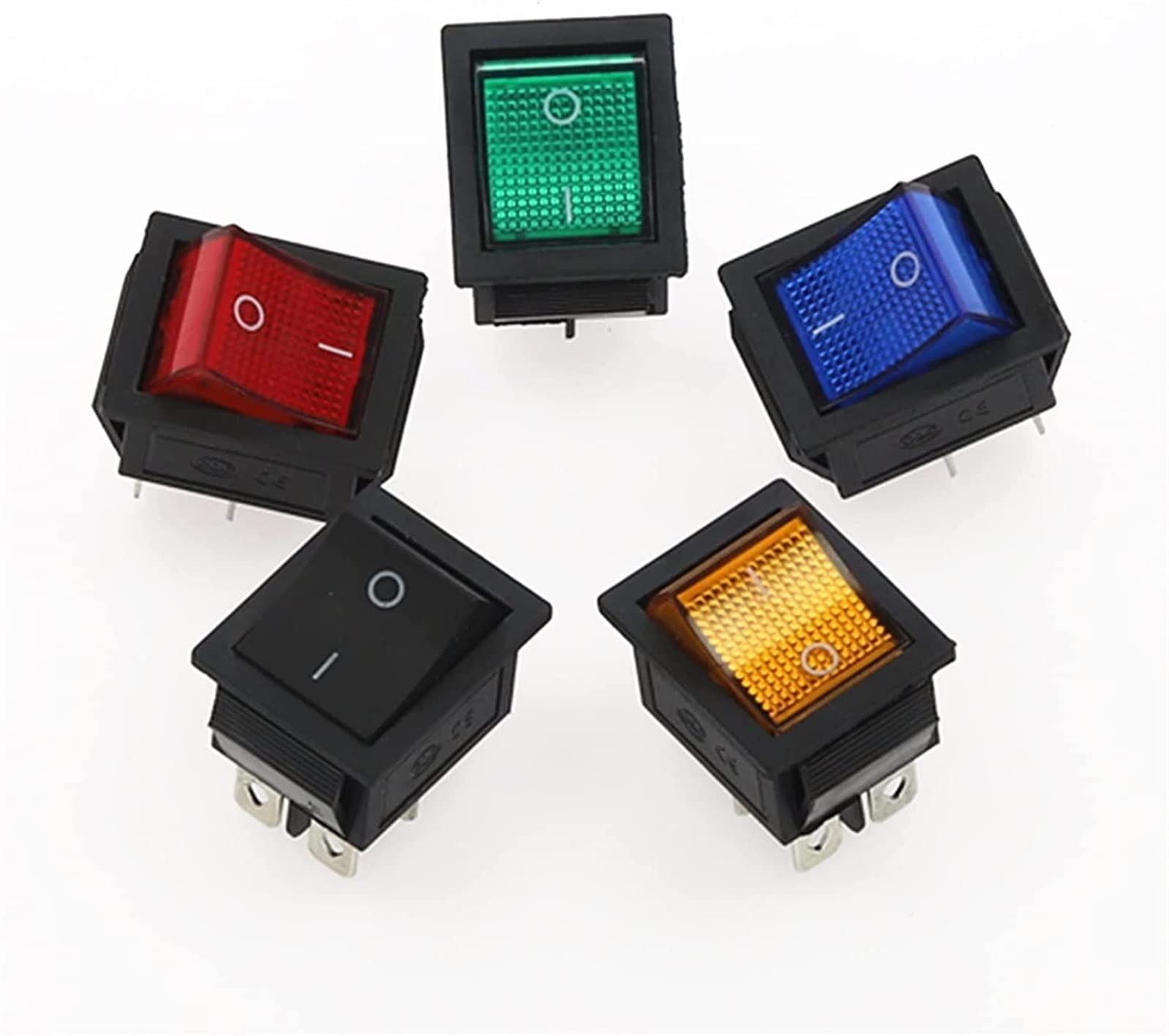 Kcd4 interrupteur à bascule commutateur d'alimentation 4 positions 250V 32x25mm