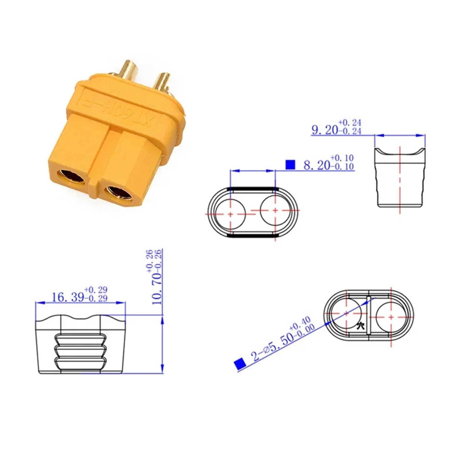 Złącza męskie i żeńskie z kablami Złącze do modelu samolotu XT60H-F Interfejs 45A żeński kabel adaptera XT90 Kabel silikonowy 12AWG Wtyczka do baterii litowej(XT60-M, 300 cm)