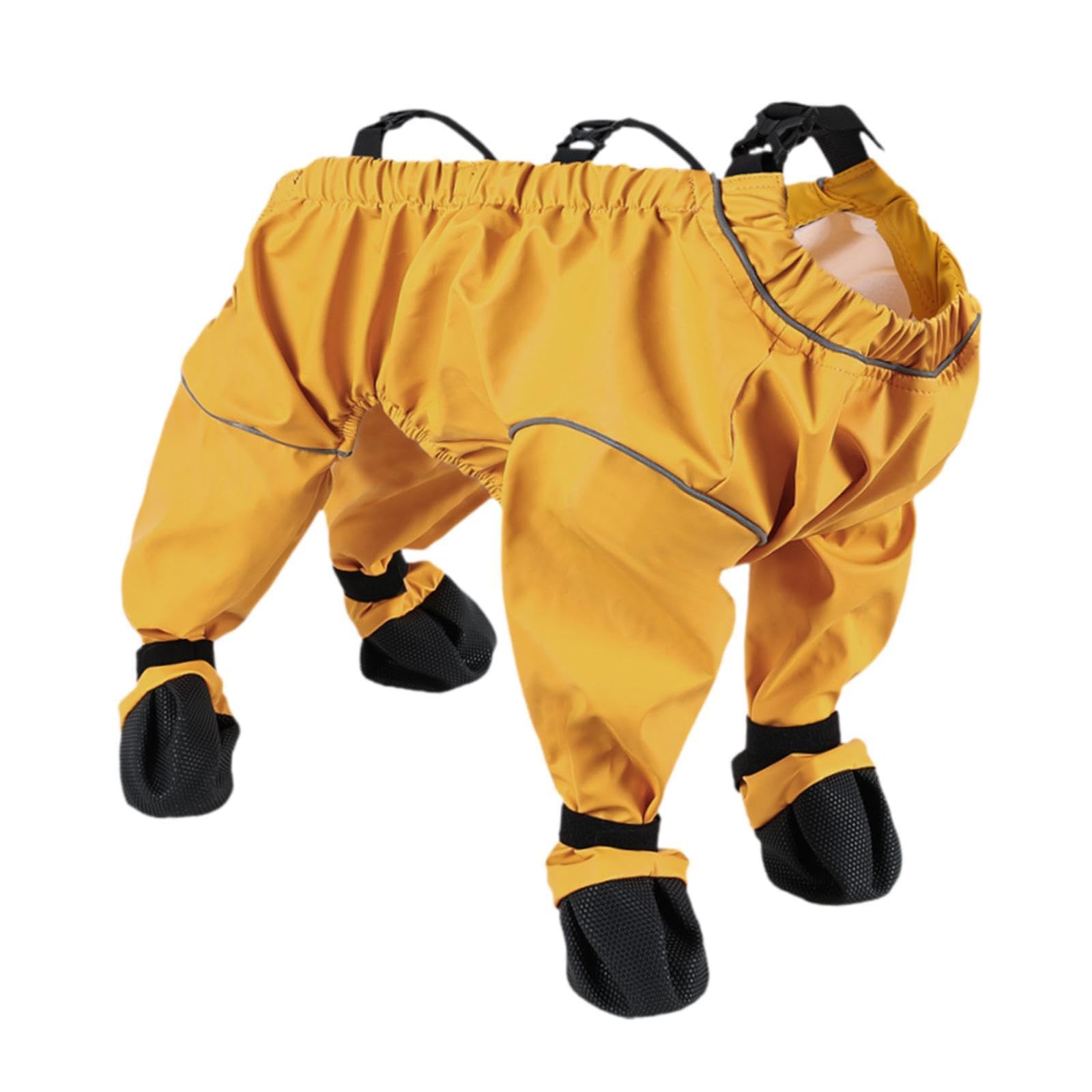 Sharplace Dog Shoes, Yellow XL, Waterproof, Flexible, Comfortable Paw Protectors for Running Walking, Dog Boots, Leggings