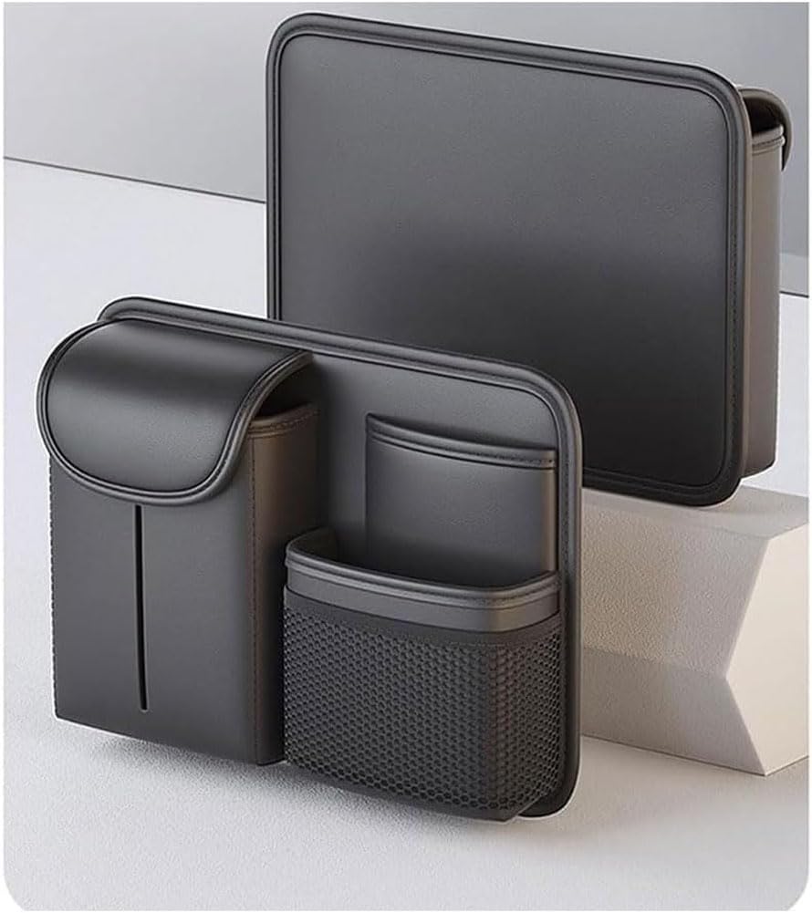 Organizador de Asiento Trasero de Coche para Citroen Jumpy e-Mehari, Impermeable Protector de Asiento Bolsa de Almacenamiento Coche Universal,A/Black