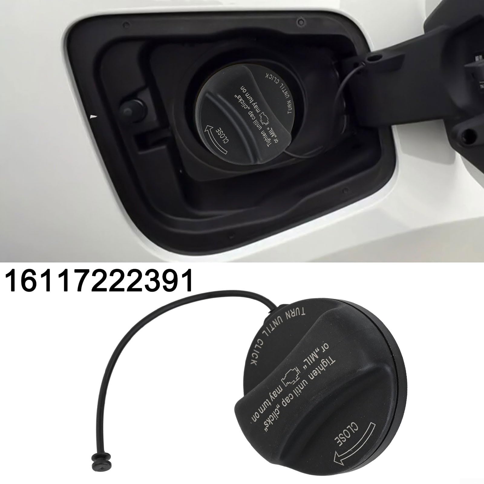 Tapa de gas para BMW 1 3 5 7 Series X1 X3 520 525, pieza OEM 16117222391, características estables,