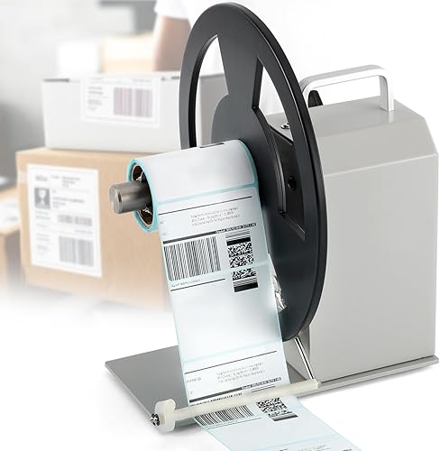 Rebobinadora automática, máquina adhesiva ajustable de velocidad, rebobinado bidireccional de etiquetas, sincronizado con impresora, soporte de
