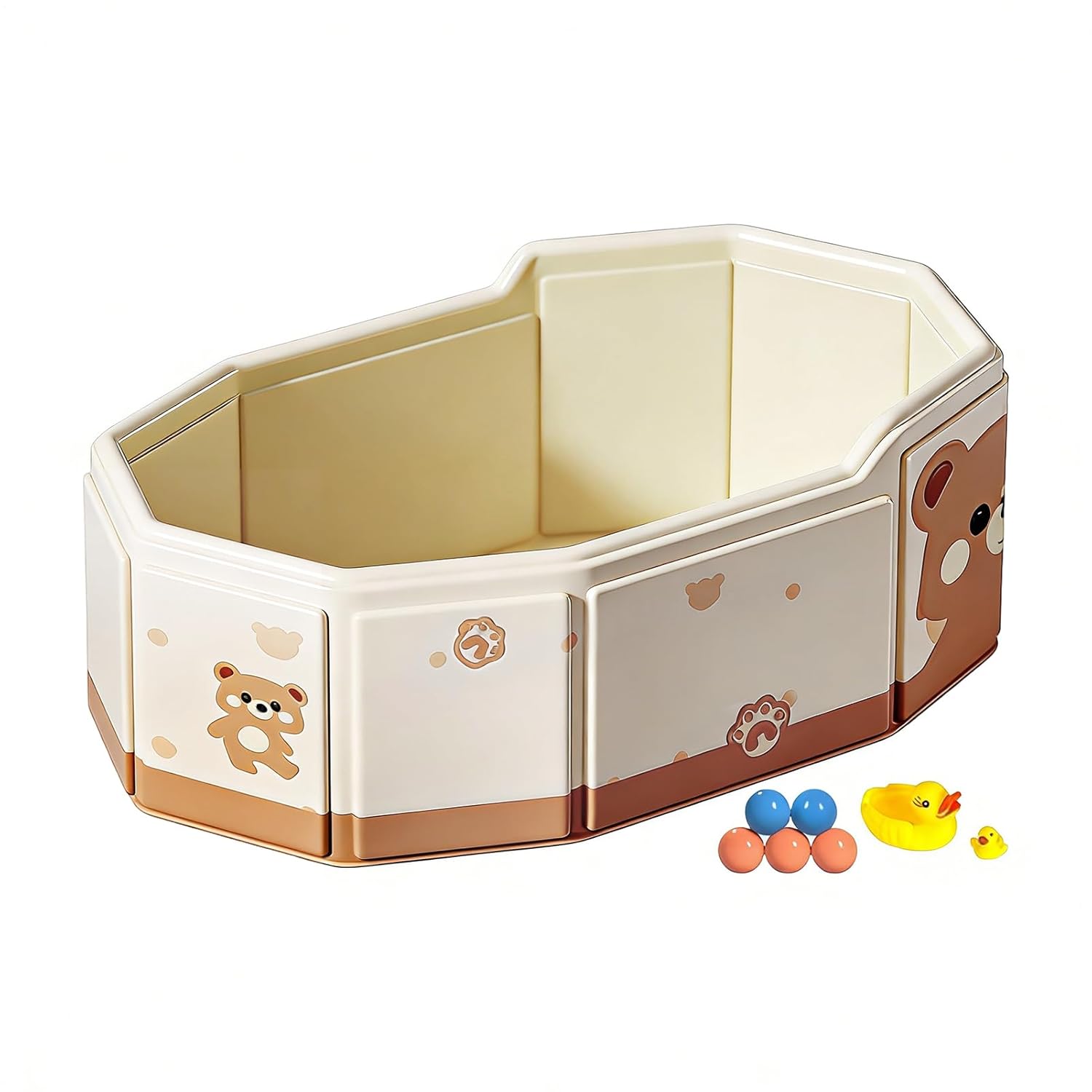 75x45cm Portable Folding Bathtub Shower Pool with Drain Plug for Kids Girls Cats Dogs Apartment Farm Travel Vacation Camping and Home Bath