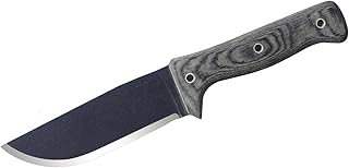 Condor Tool & Knife, Crotalus Knife, 5-1/2in Blade, Micarta Handle with Sheath, Black, 5 5/8" - Condor