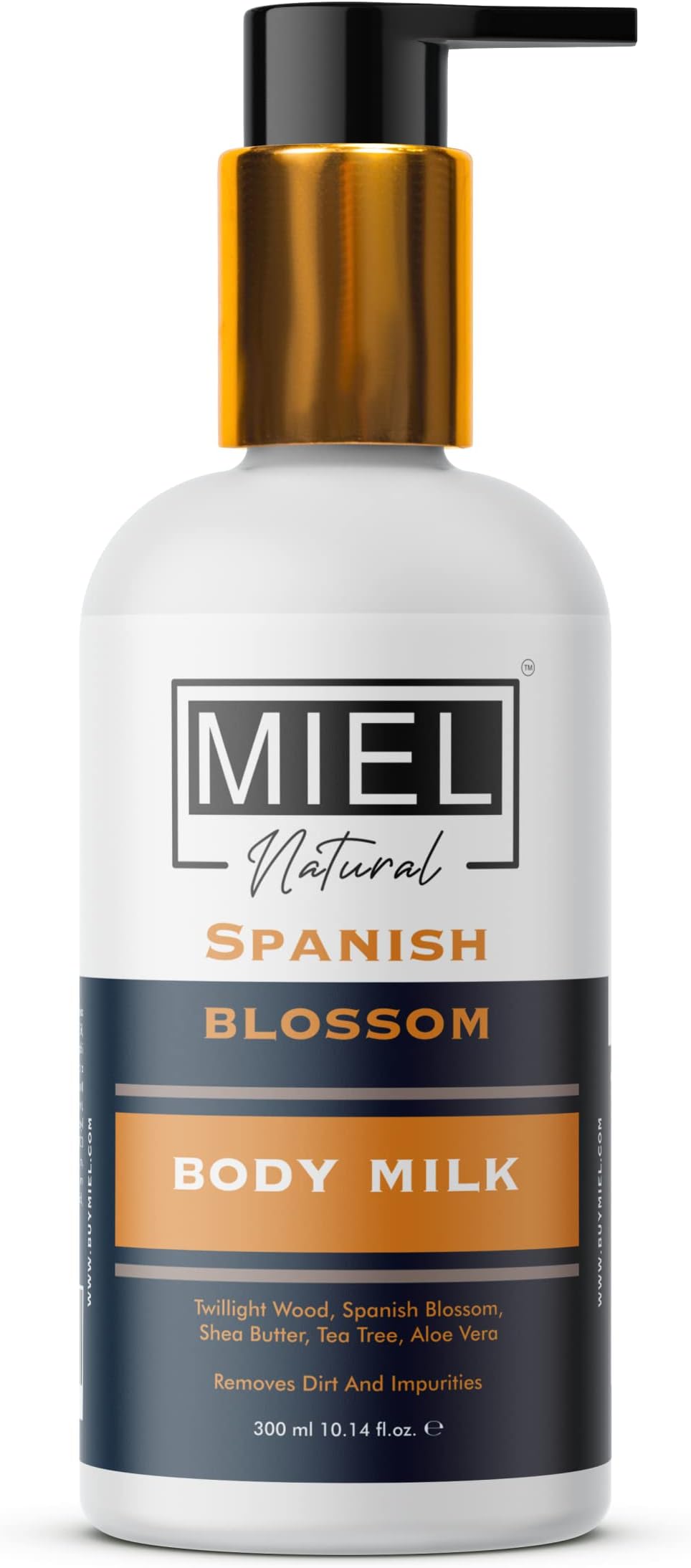 Miel Natural Spanish Blossom Body Lotions for Nourished Skin- 6Hrs of Intense Hydration with Tea Tree, Shea Butter & Aloe Vera- Vegan- Chemical, Sulphate & Paraben Free- 300 ml_Pack of 1