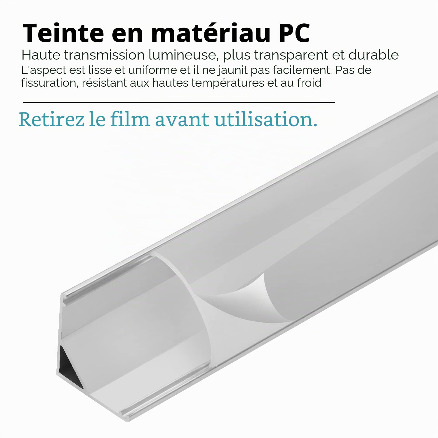 Gimisgu Profilé Aluminium LED, 10x1m Aluminium Profilé V-forme pour Bandes à LED, Compact Finition Professionnelle avec Blanc Laiteux Couvercle, Embouts, Clips de Montage en Métal