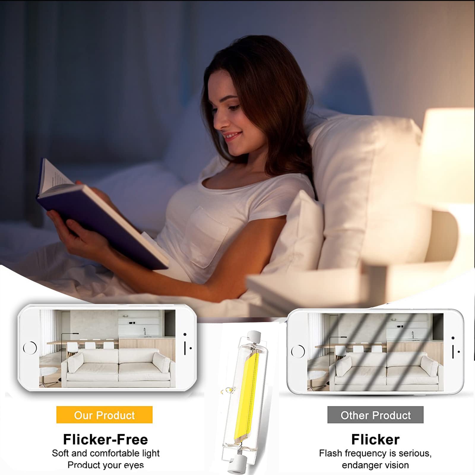 Lampadina LED R7s Lampadina R7s 78mm Led 5w Bianco Freddo 6000k, 500lm, Equivalente A Lampada Alogena J78 R7s 40w 50w, Non Dimmerabile, Set Da 2 | Leroy Merlin