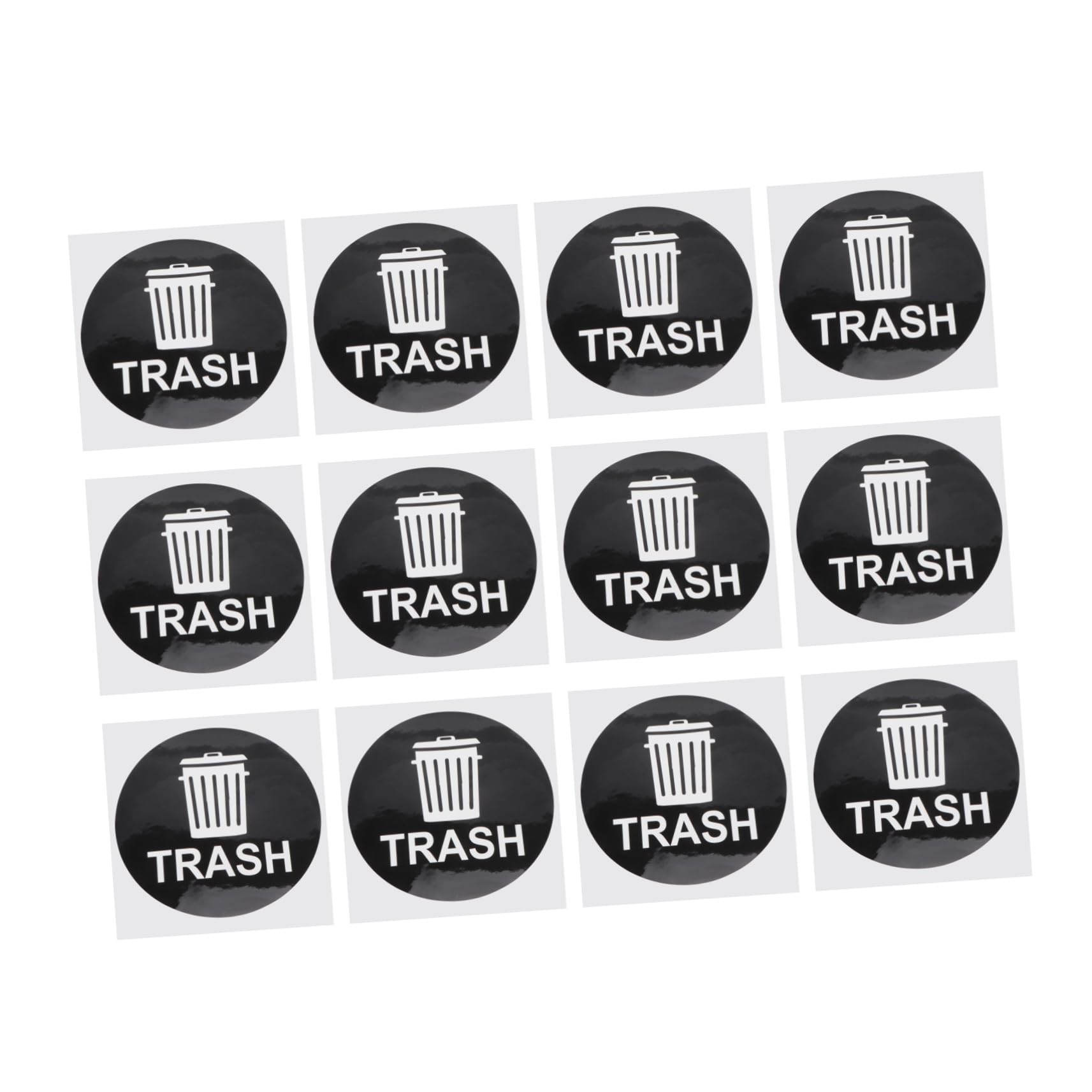 FUNOMOCYA Recycling Trash Bin Marking Sticker Adhesive PVC Sign for Trash Cans Easy Peel Stick Random Style