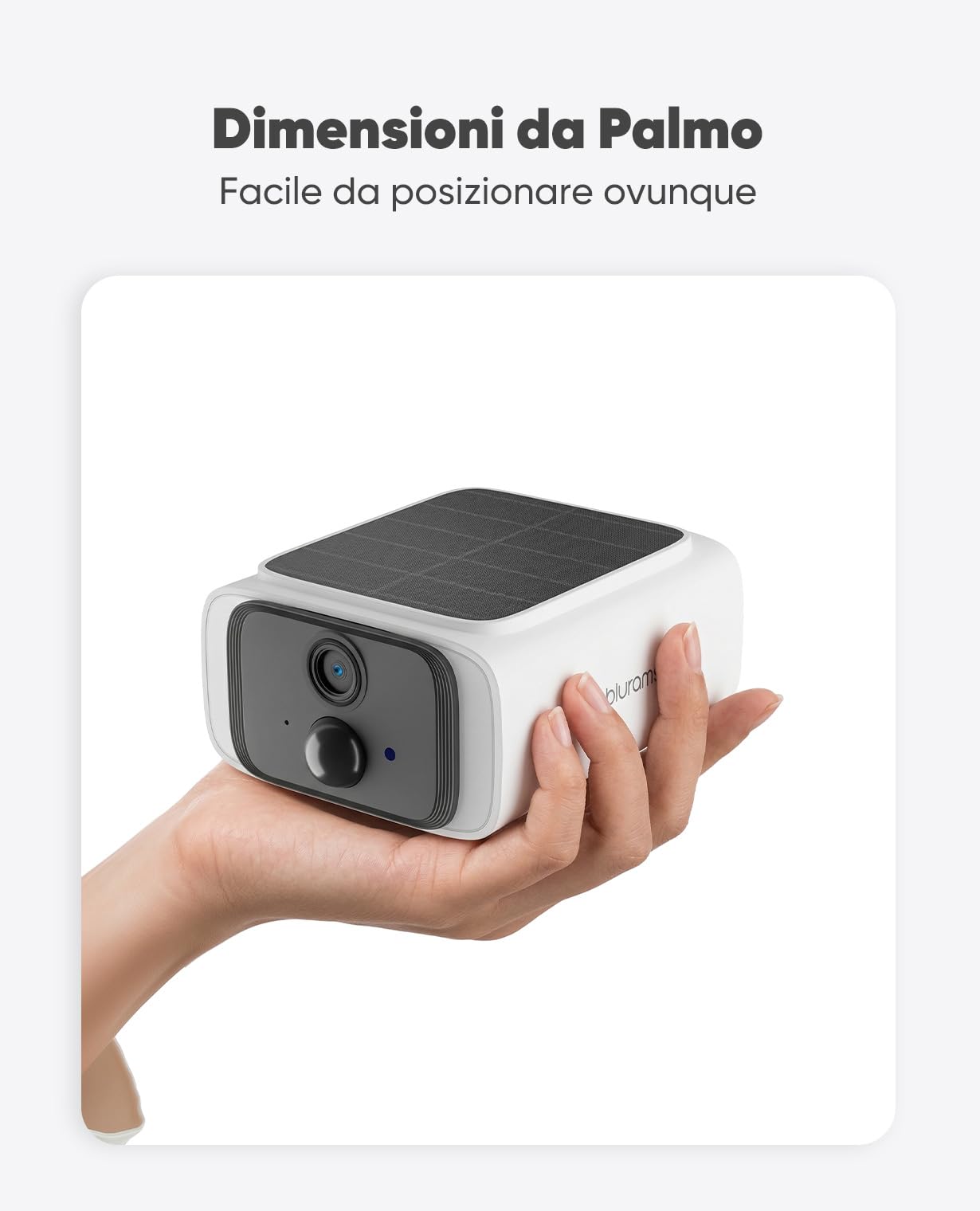 blurams 2K Telecamera WiFi Esterno Senza Fili - Pannello Solare Integrato