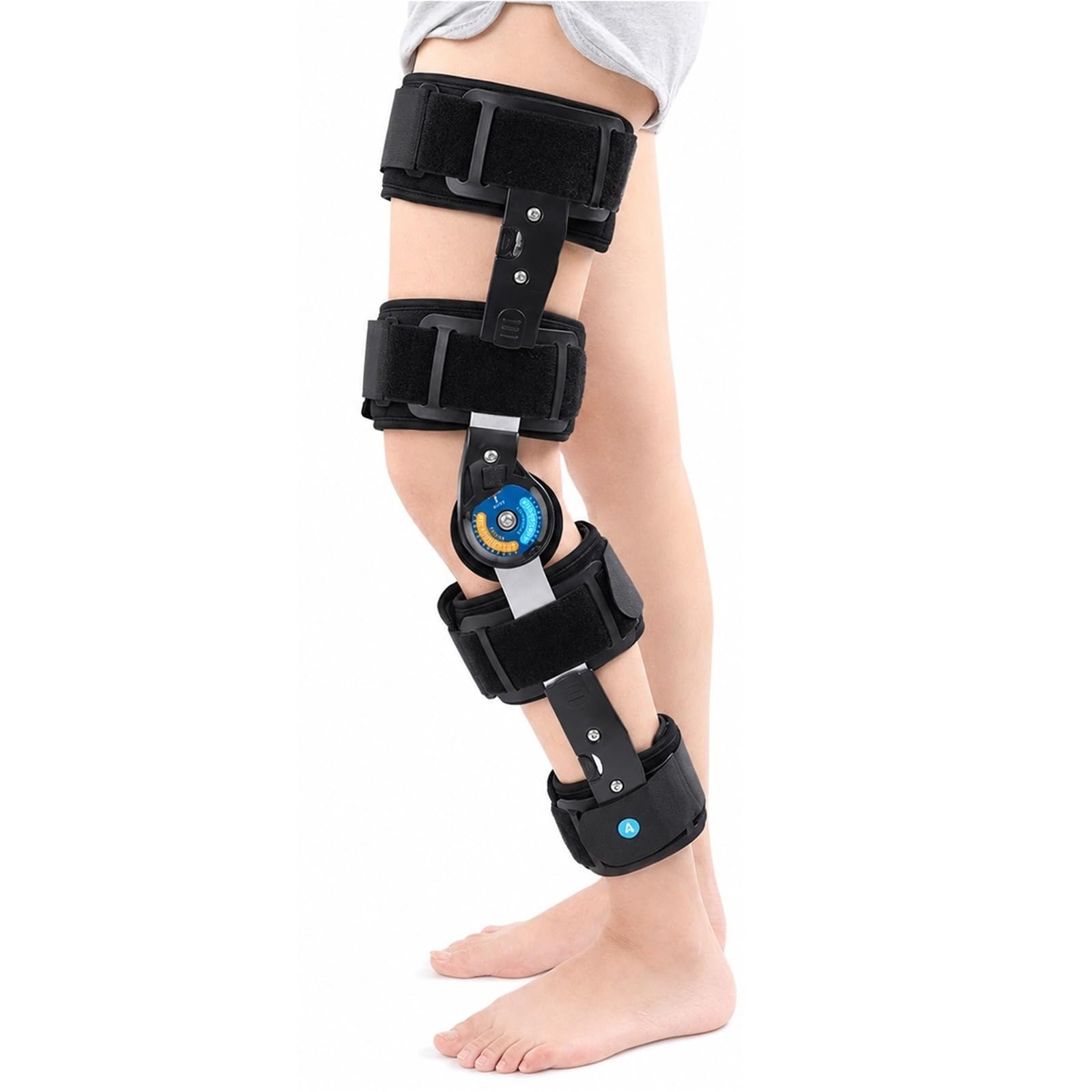Ginocchiera Articolata ROM Regolabile Tutore Ginocchio Post Operatorio Ortopedico per Riabilitazione Legamenti ACL MCL PCL Immobilizzatore Gamba Destra e Sinistra