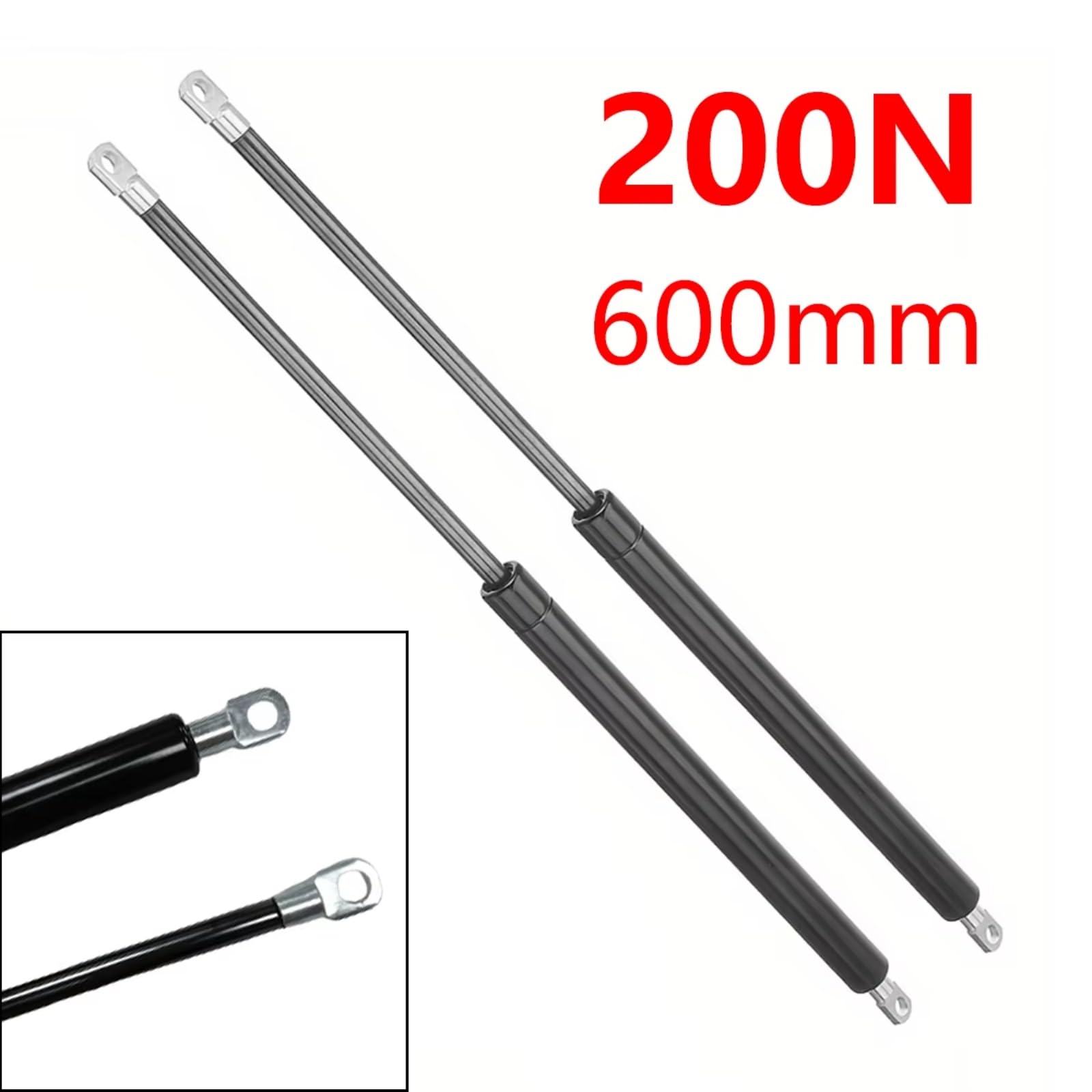 Amortisseur hydraulique Lot De 2 Vérins De Levage Universels À Gaz 200N 600Mm Pour Capot Avant Coffre Hayon Coffre Support De Fenêtre(B)