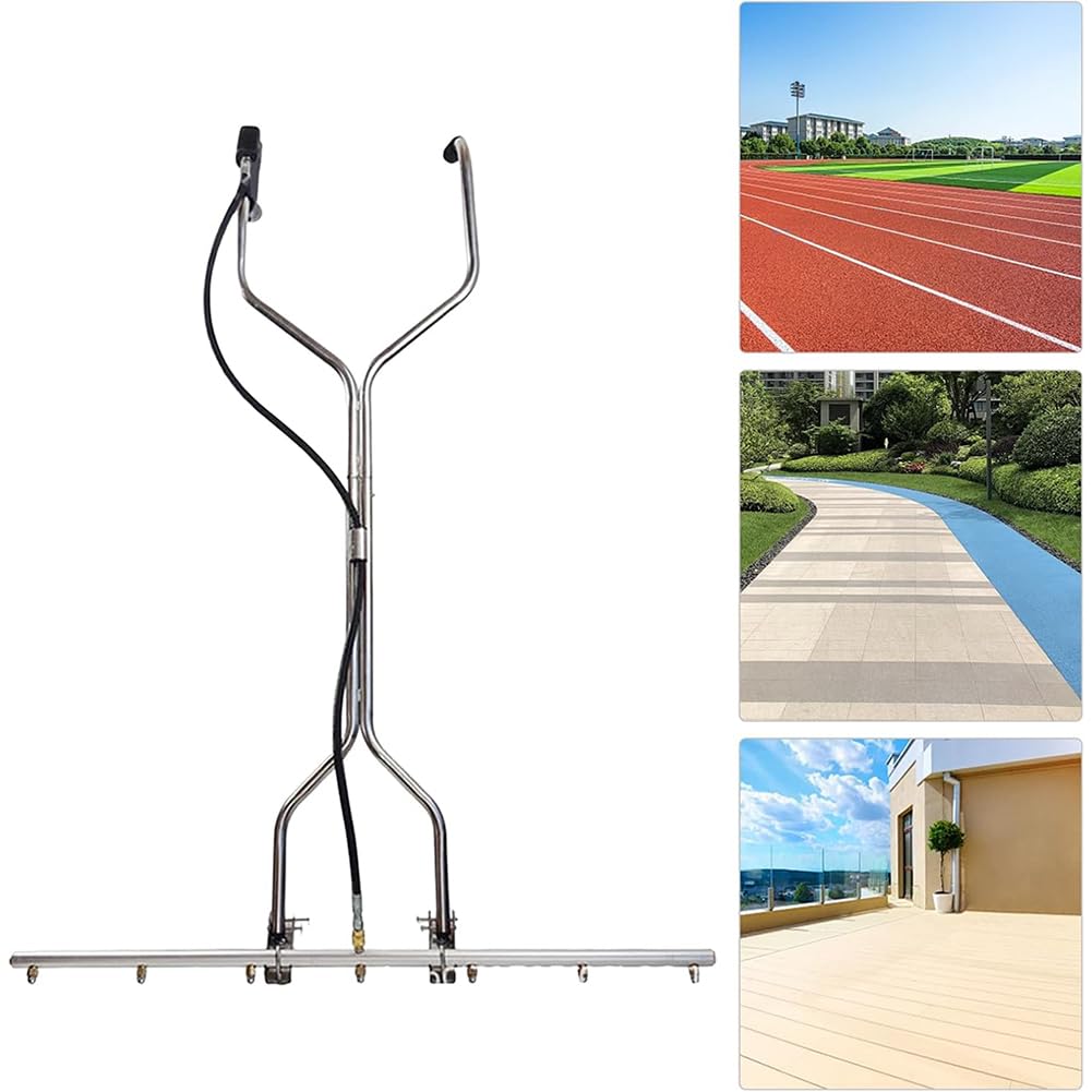 Gertrude 39 Pulgadas Acero Inoxidable Tren De Rodaje Hidrolimpiadora 5000 PSI Limpiador De Superficies Escoba De Agua con 7 Boquillas para Agua Agua Caliente Y Fría Hidrolimpiadora