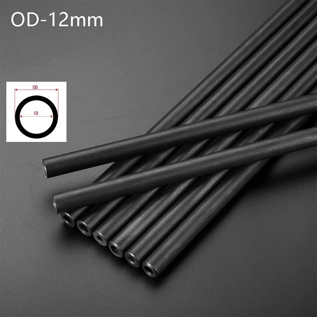 MDD 12mm Präzisionsstahlrohre, Nahtloses Stahlrohr Explosionsgeschütztes Rohr (Color : OD12mm 500mm Long, Size : ID 10mm)