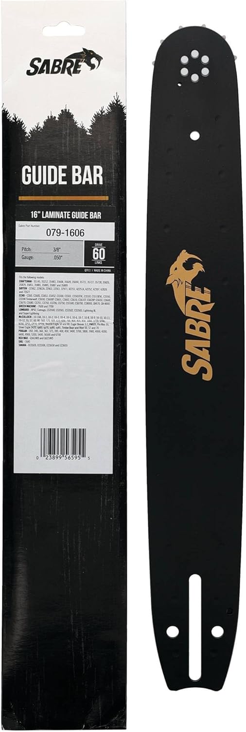 Stens 079-1606 3/8" Pitch .050" Gauge 60 DL 16" Laminate Sprocket Nose Bar Compatible with/Replacement for Craftsman 35145, 35212, 35483, 35608, 35609, 35690, 35721, 35727, 35728, 35826 Chainsaws